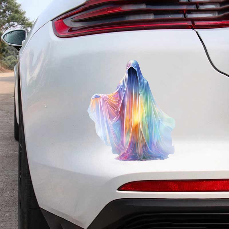 Rainbow Ghost Car Stickers Waterproof Vinyl Decals Auto Body Window Bumper Decor Motorcycle Helmet Stickers TM196