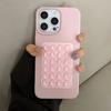 Luxury 3D Suction Cup Stand Litchi Pattern Phone Case For iPhone 16 15 14 Plus 13 12 11 Pro Max XR X XS Soft Shockproof Cover