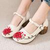 Fashion GKTINOO 2025 Spring Flower Genuine Cow Leather Shoes Women Shoes Elegant Fashion Shoes Woman Retro Handmade Shoes High Heels