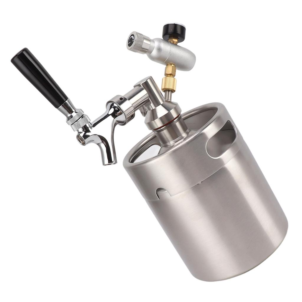 Система мини-кегов для пива 2 л, мини-кег из нержавеющей стали, система кранов для домашнего кофе, регулируемая
