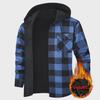 Plus Velvet Hooded Plaid Men's Long Sleeve Shirt - Large Size, Warm Casual Wear for Autumn/Winter 2025