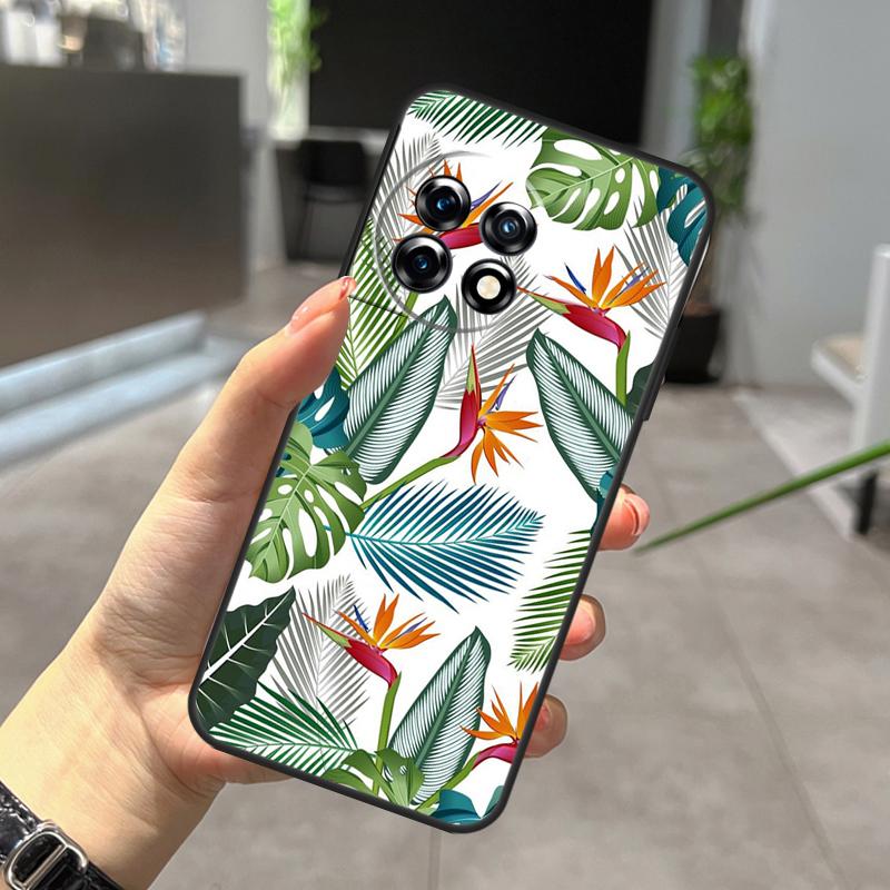 Ретро чехол-растение с банановыми листьями для OnePlus Nord CE 5 2 3 4 Lite N30 N20 OnePlus 15 13 12 11 9 10 Pro 10T 13R 15R