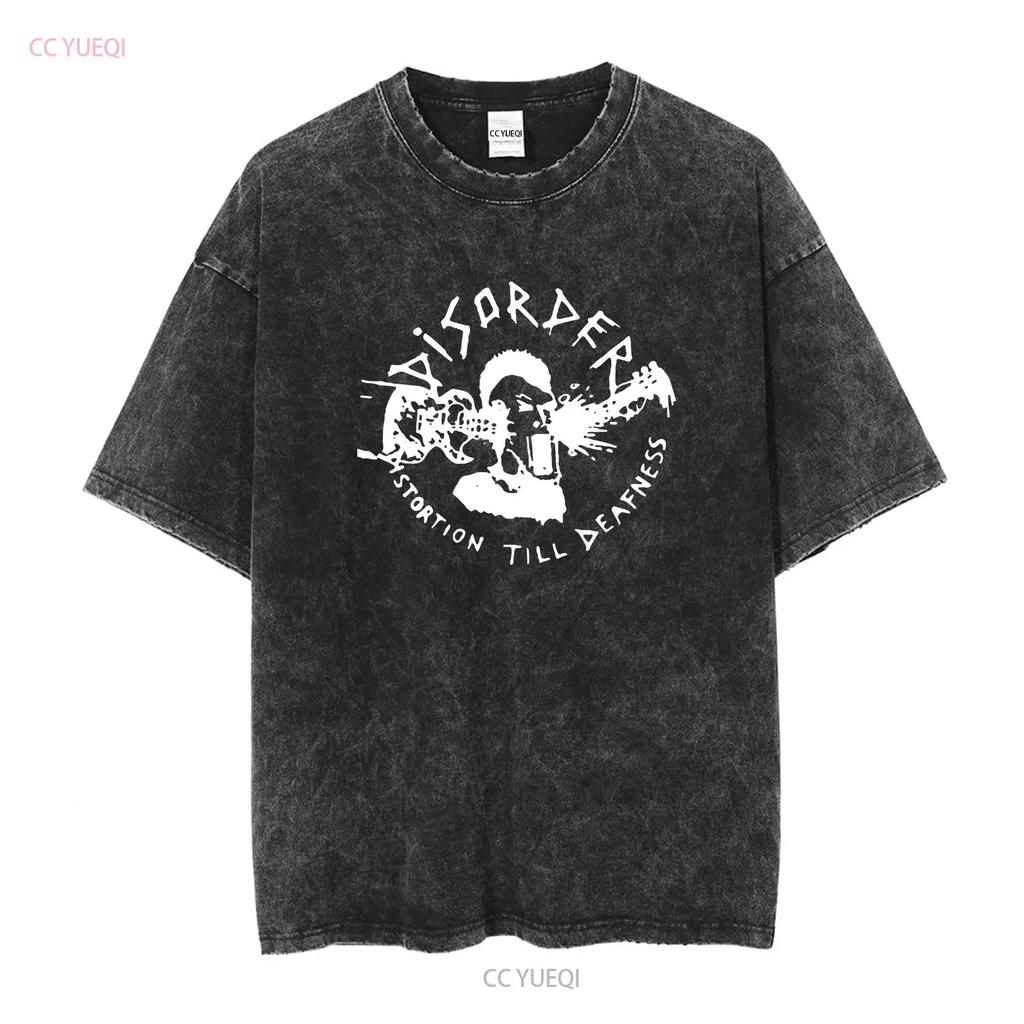 Disorder Thrash hardcore Punk rock группа Футболка с длинным или коротким рукавом винтажная Стиранная Удобный Топ для Повседневной Носки