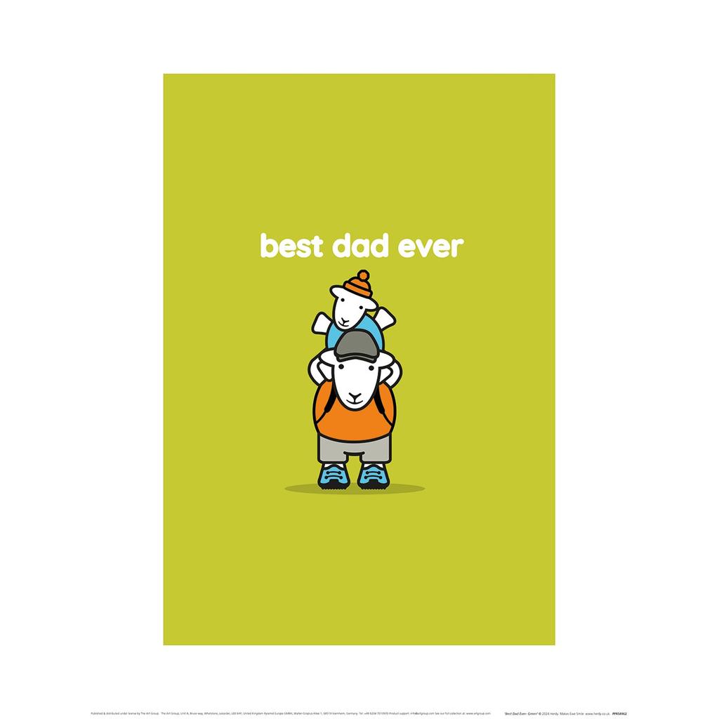 Herdy Best Dad Ever Wooden Plaque
