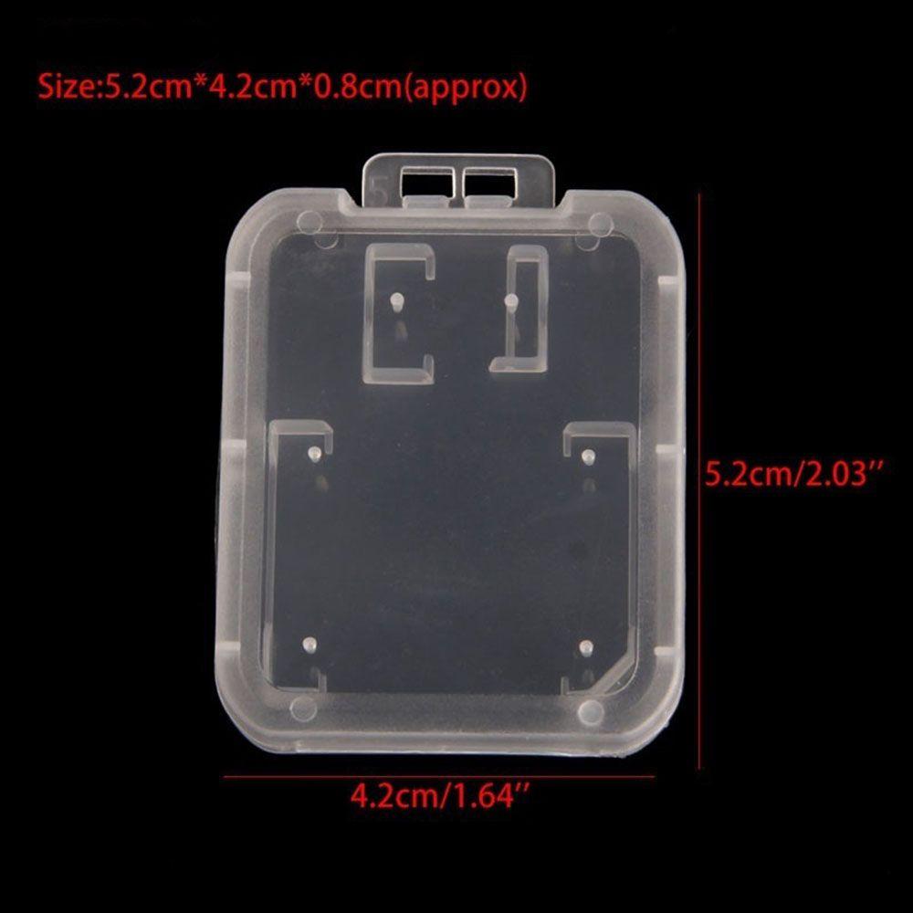10PCS Clear Standard Holder Memory Card Case Transparent Storage Box SD/TF SDHC Card