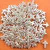 About 180pcs White Pearly Cross Spacer Acrylic Beads For Jewelry Making DIY Special Fashion Bracelet Necklace Handmade Beaded Crafts Accessories