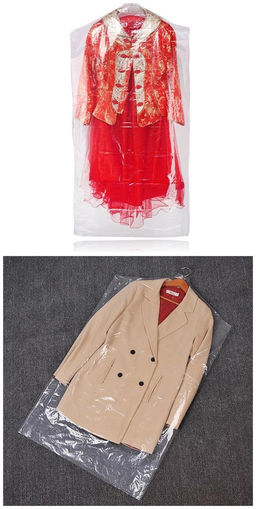 Transparent Household Clothing Dust Cover 30 Pieces Disposable Clothing Store Clothes Protect Cover Men's Suit Coat Storage Bag
