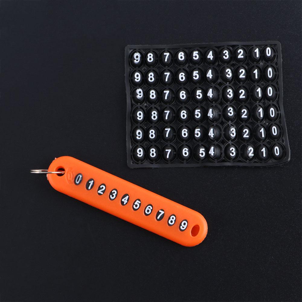 Parking Portable Key Pendant Phone Number Key Ring Anti-lost Key Chain Phone Number Plate Card