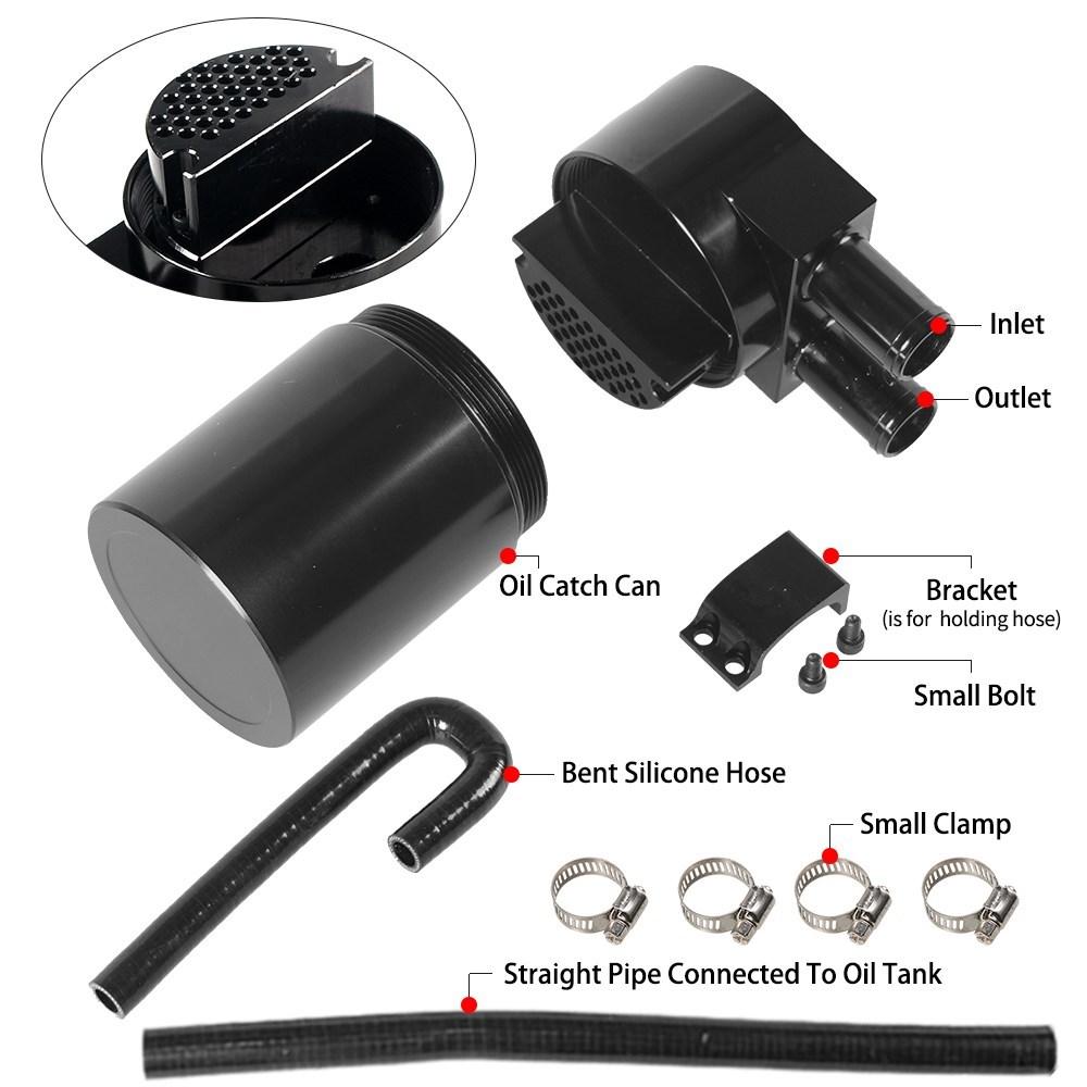 Алюминиевый резервуар для сбора масла с силиконовым шлангом радиатора для BMW N54 335i 135i E90 E92 E82 2006-2010 черный
