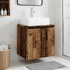 Wall Mounted Washstand Made of Reclaimed Wood 49.5 x 41 x 62.5 cm