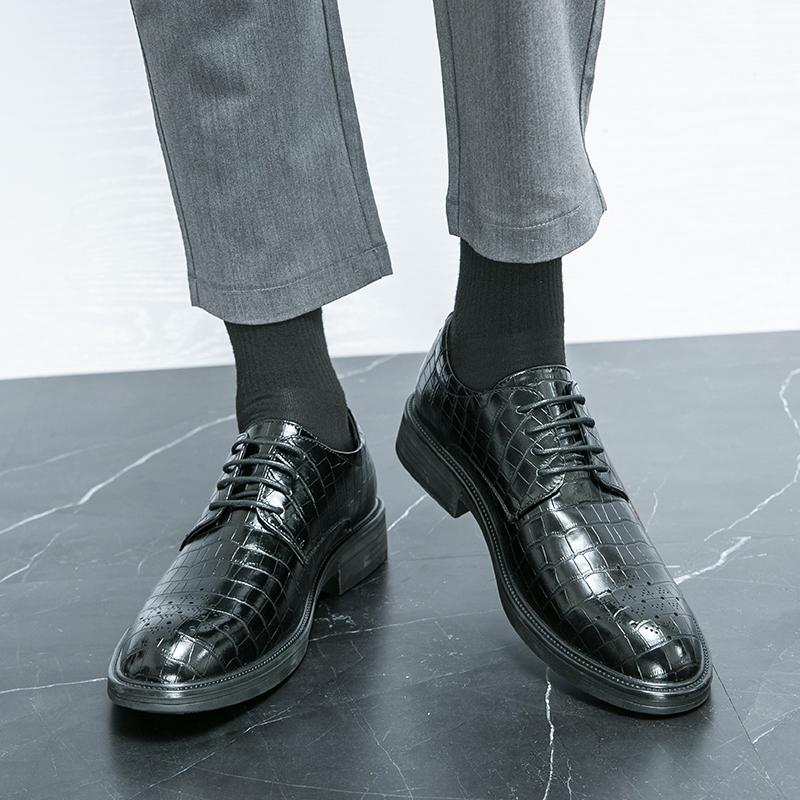 Former Leather Shoes for Men Lace Up Oxfords Wedding Party Shoes for Male Dress Wedding Shoes Zapatos Para Hombre De Vestir