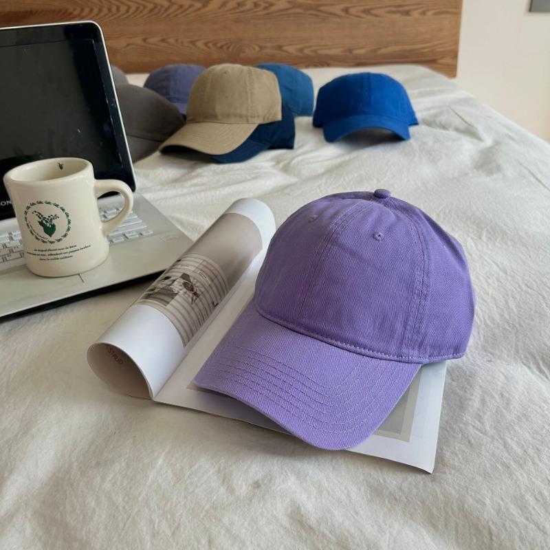 Hat Female Simple Solid Color Casual Versatile Soft Top Baseball Cap Couple Baseball Cap Male Face Small Cap