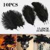 10 шт. 15-20 см страусиные перья шлейф ремесло центральный декор для свадебной вечеринки черный