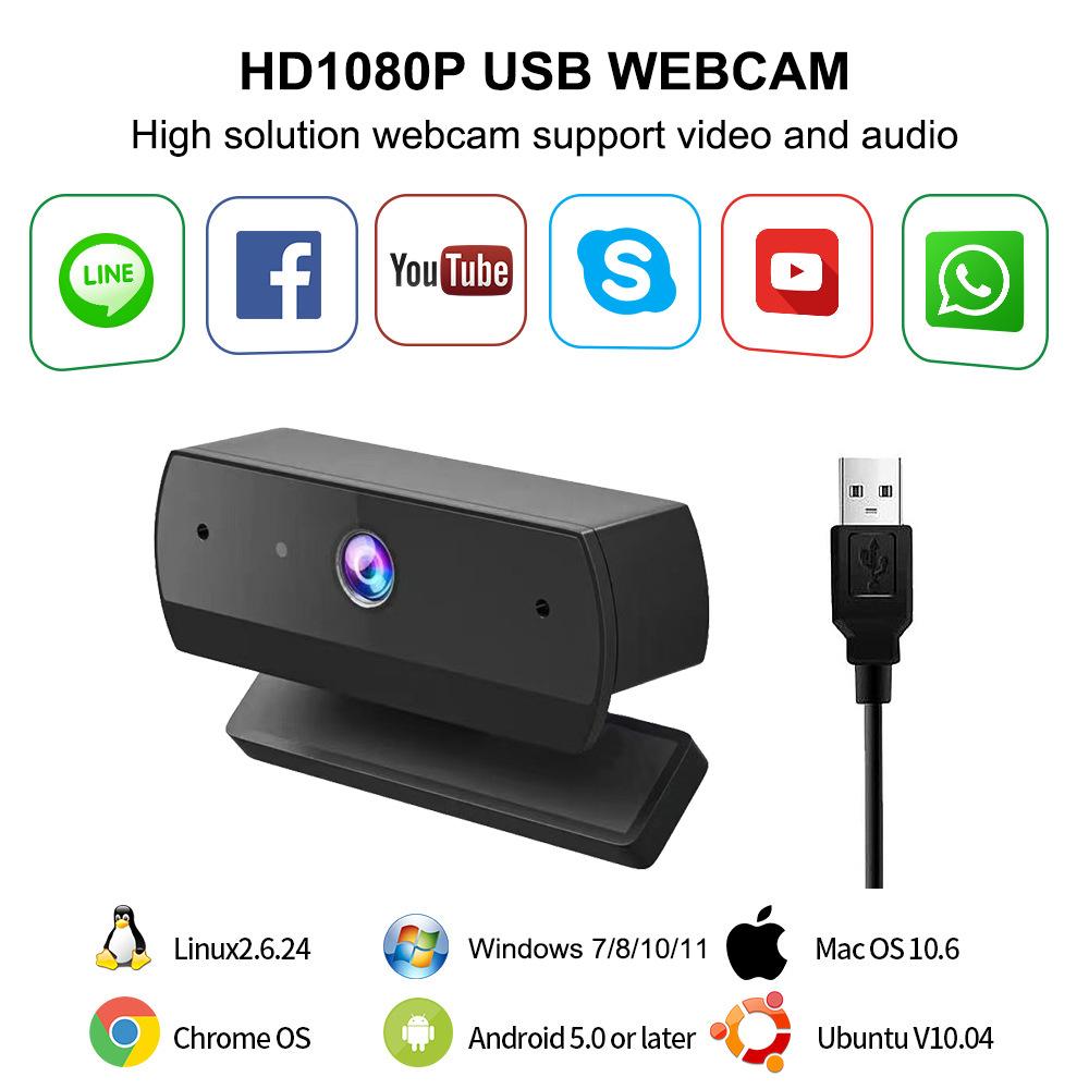 HD1080P Android Camera with Microphone, Plug & Play, Compatible with Windows, Mac, and Android Systems