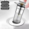 Pop-Up Bathroom Sink Stopper with Anti-Clogging Basket Universal Drain Strainer for 1.1-1.45 In U.S. Standard Drain Holes Leaking Plug Hair Catcher
