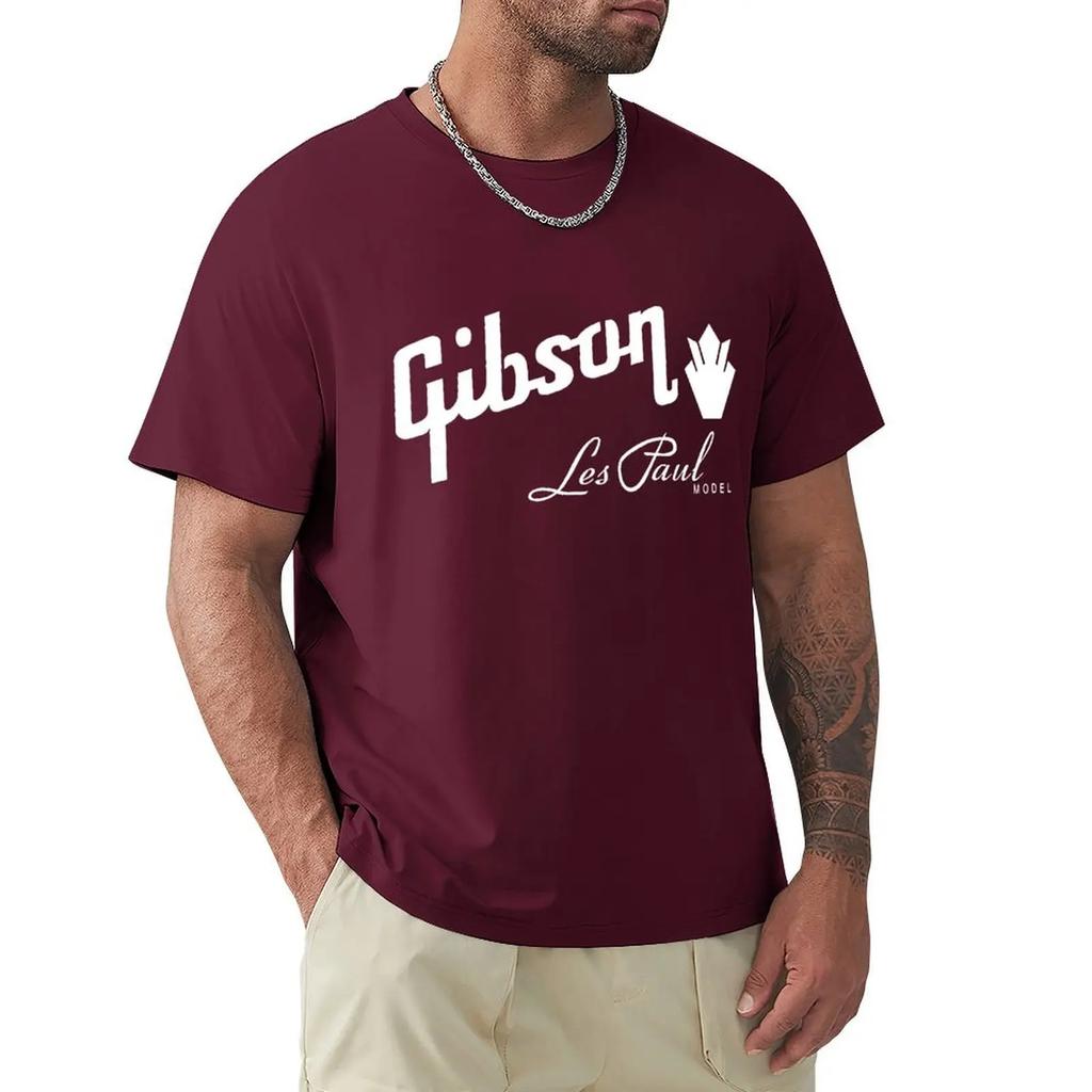 Gibson Les Paul Guitar Music Rock T Shirt Harajuku Short Sleeve T-shirt Cotton Graphics Tshirt Tops
