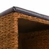 Seagrass Bench with 2 Baskets 71*40*42 cm Brown