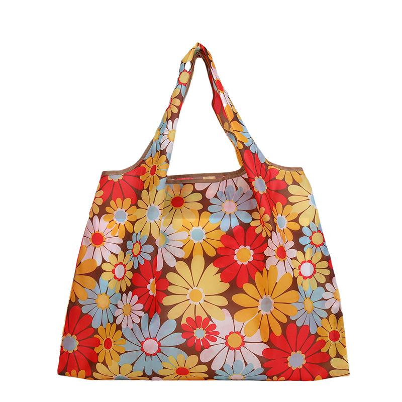 Сумка Большая складная сумка для покупок Многоразовая сумка для продуктов Прочная нейлоновая сумка подходит для подарка на переработку продуктов