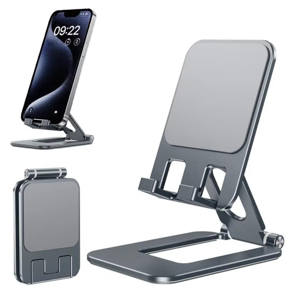 Aluminum Zinc Zinc Alloy Metal Table Holder Adjustable Mobile Phone Holder Folding Phone Stand Desktop Mount