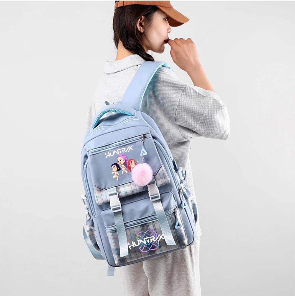 Cartoon Anime K-Pop Demon Hunters Printed Large Capacity Backpack for Teenger Student Bookbag Girl Boy Schoolbag Bookbag Women Waterproof Travel Bag
