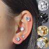 Magnetic Zircon Stud Earrings: Non-Piercing Punk Jewelry for Men and Women