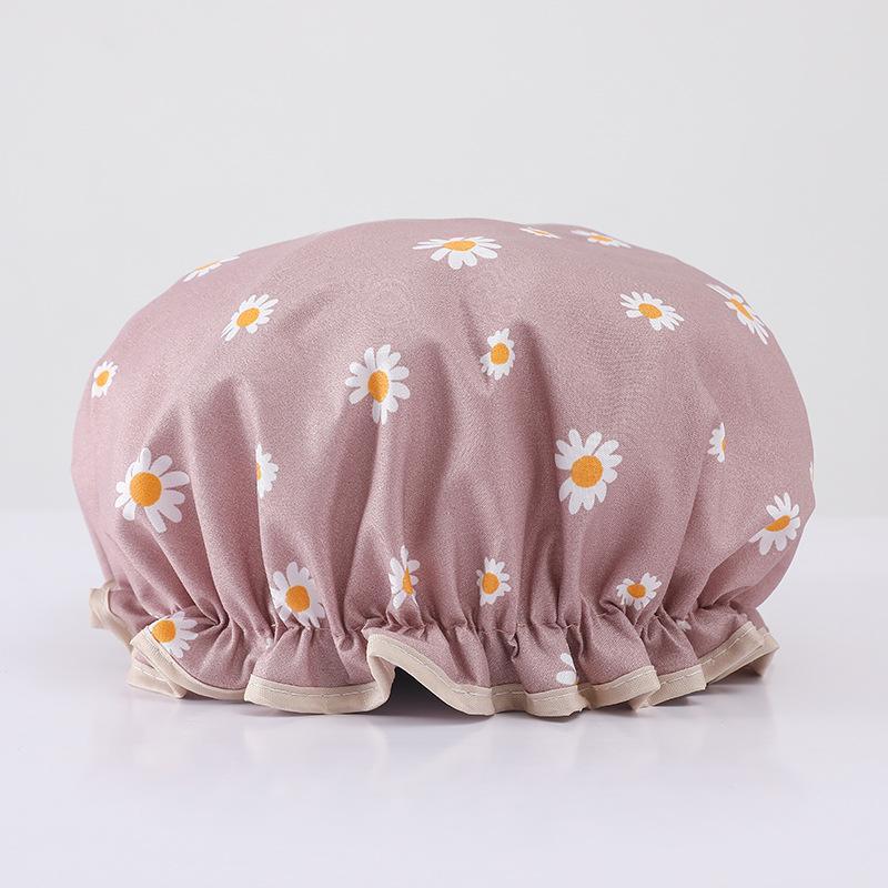 Cover Hat Double Shower Women Layer Waterproof Thick Bath Cap Bathroom Accessories Shower Hair Cap
