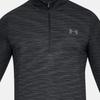 Under Armour Повседневная спортивная футболка с воротником-стойкой и полумолнией, длинный рукав, мужские топы, черный цвет 1325632-001
