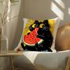 Funny and surprising cat patterns Cushion Cover Silky elegant Comfort Sofa Bed Invisible zipper Beach pillowcase