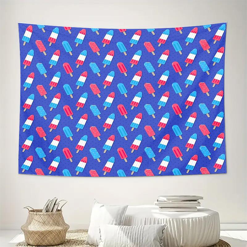 Ice Cream Tapestry Wall Hanging Aesthetic Room Decor Vintage Wall Art Dorm Decor Sweet Treats Wall Covering Home Textile
