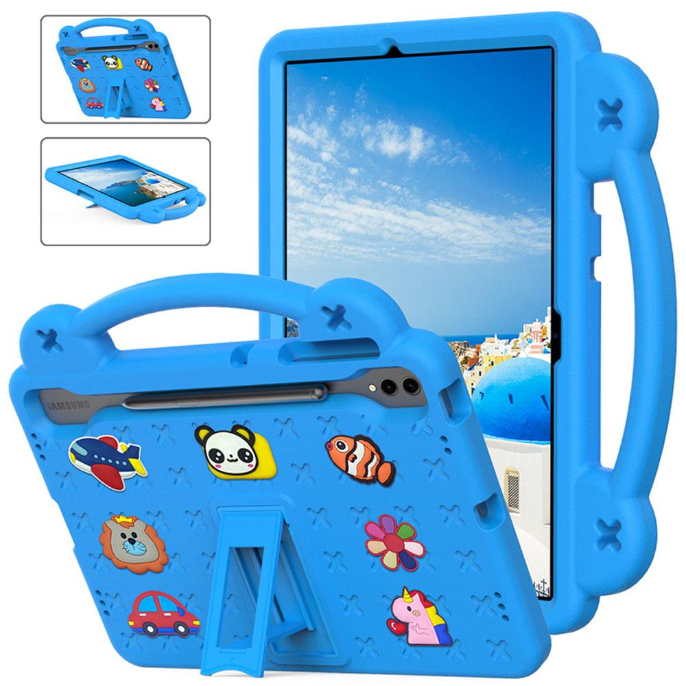 Детский противоударный чехол для Samsung Galaxy Tab S7 S8 S9 S10 FE Plus 12,4" из ЭВА с ручкой и подставкой, противоударный, защищающий от падений, чехол для планшета