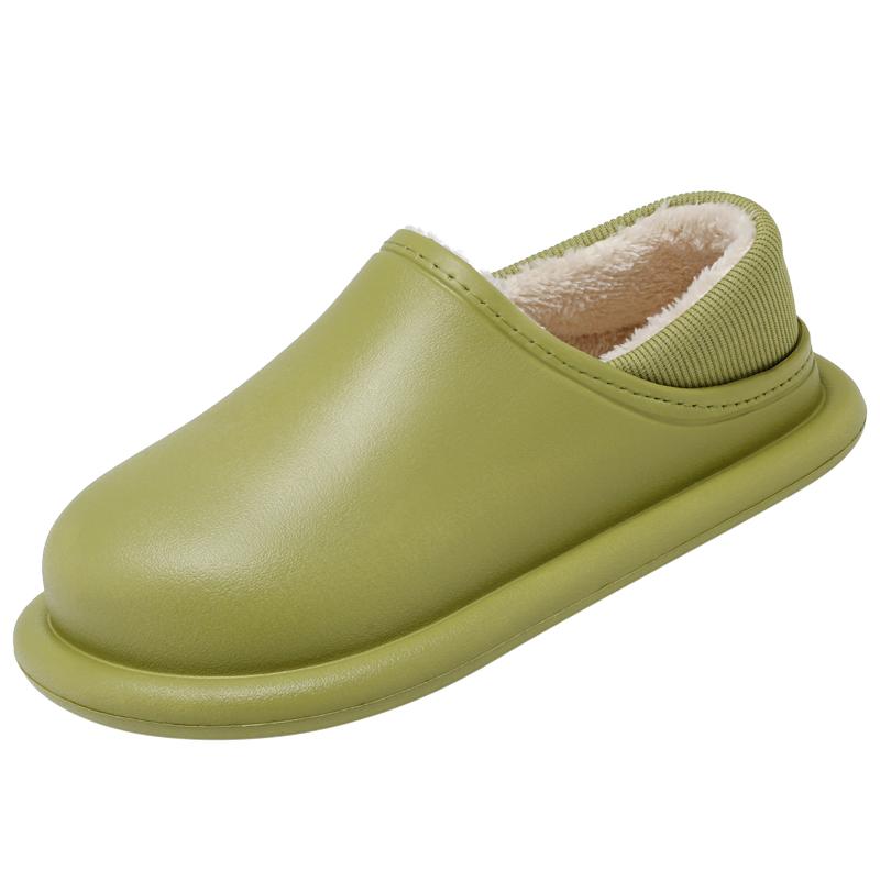 Модные тапочки из ЭВА для дома, мужские, из хлопка, зимние, сохраняющие тепло, без застежек, молодежная модная, универсальная, водонепроницаемая, мужская, зимняя, повседневная обувь