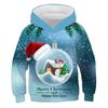 Children's Hoodie Cute Cartoon Christmas Tree Santa Claus Pattern Fun Kids Spring Autumn Hooded Coat Casual Long Sleeve Clothes