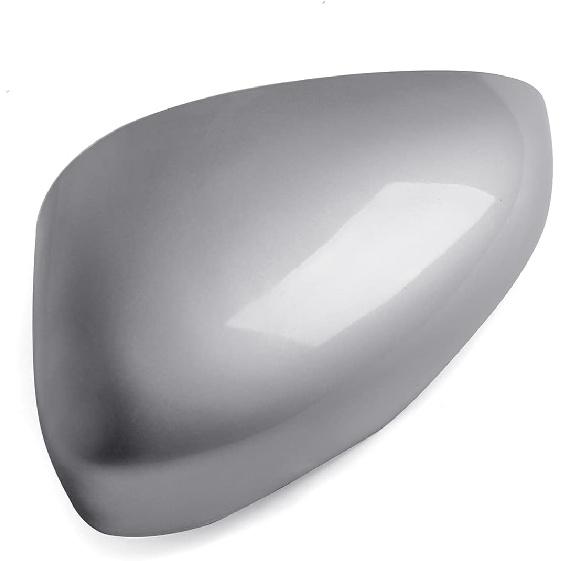 Silver Tone Left Side Mirror Driver Side Mirror Car Side Door Mirror Cover Rear View Mirror Cap for Ford Fiesta MK7 2009 2010 2011 2012 2013 2014