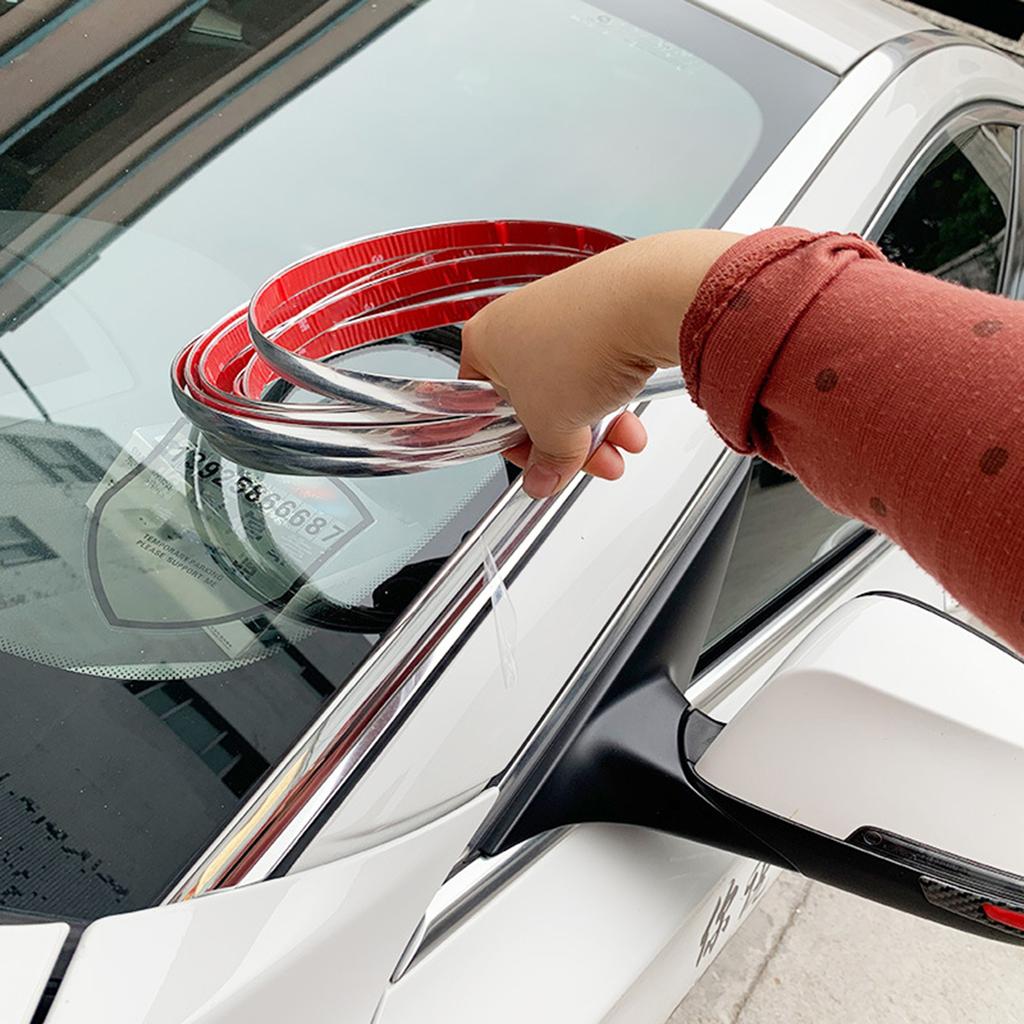 Хромированная молдинговая накладка для автомобильной боковой отделки кузова автомобиля, самоклеящаяся полоса для бампера двери/окна автомобиля/грузовика