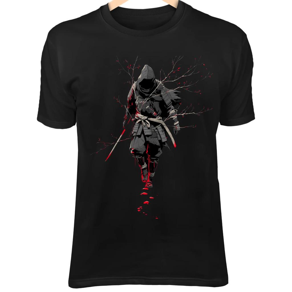 Футболка «Silent Samurai III» – Сломанная маска, Кровавый клинок, Туманная тропа, Искусство воина