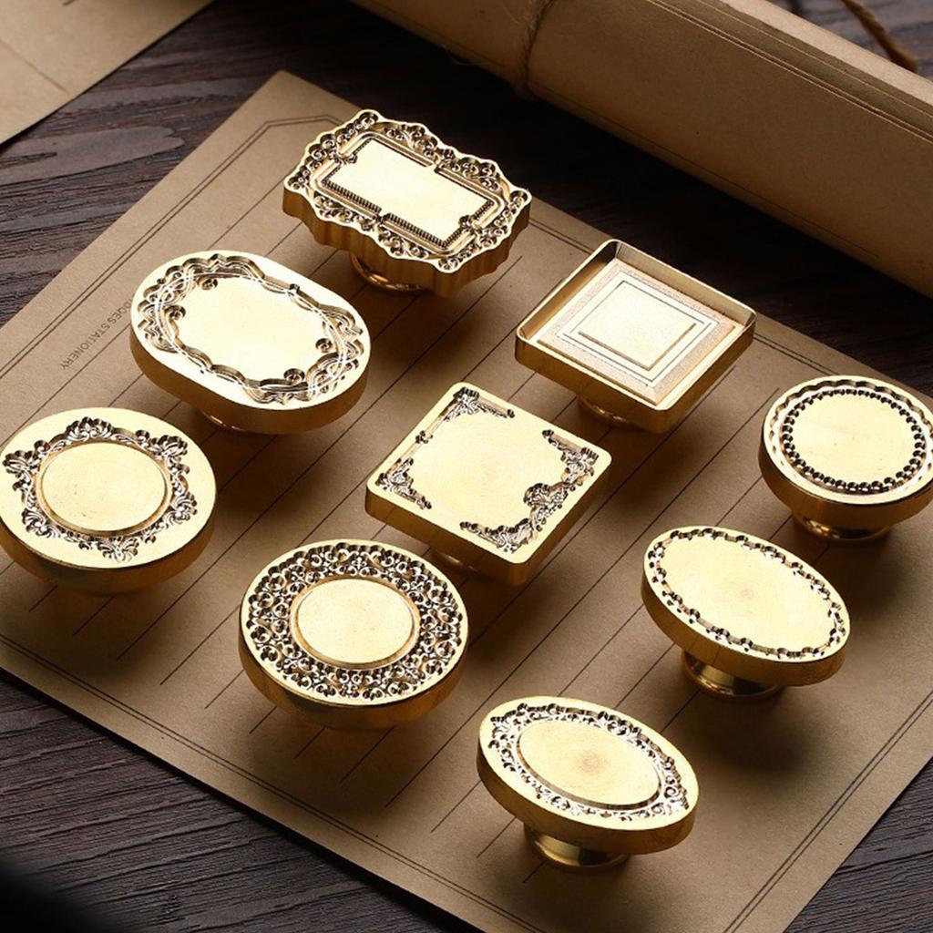 Головка штампа для восковой печати для запечатывания конвертов, приглашений, для DIY скрапбукинга, круглая/овальная/квадратная сменная головка штампа для восковой печати