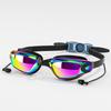 Swimming Goggles Swimming Ear Plugs Professional Waterproof Glasses HD Anti-Fog UV Silicone Adjustable Glasses Men Clear Goggles