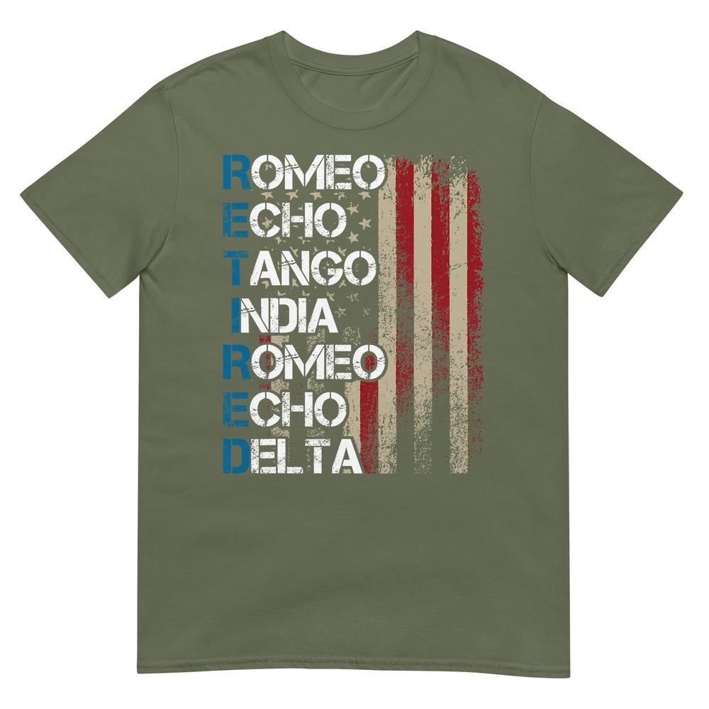 Phonetic Alphabet Retired Veteran Retireunisext Army Military Tshirt Small