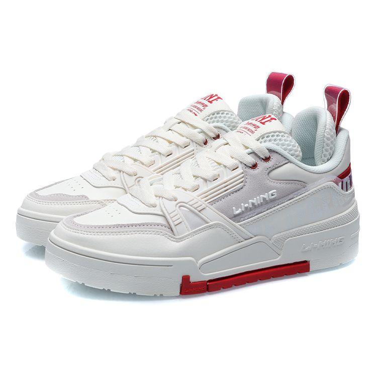 Li Ning 001 Btc нескользящие износостойкие низкие кроссовки для скейтбординга женские кроссовки белые красные AECR002-4