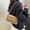 Streetwear Pu Small Shoulder Bag With Stitching For Casual Use