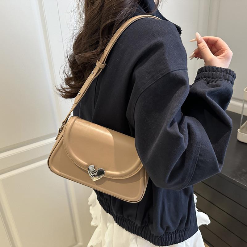 Streetwear Pu Small Shoulder Bag With Stitching For Casual Use