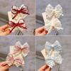 Elegant Lace Bow, Women's Fashion Ribbon, White Floral Design, Travel Leisure Hair Accessories, Hair Clip, Princess Decoration