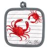 [R6591] - Cotton Pot Holder 'La Mer' Red White (crab) - 20x20cm