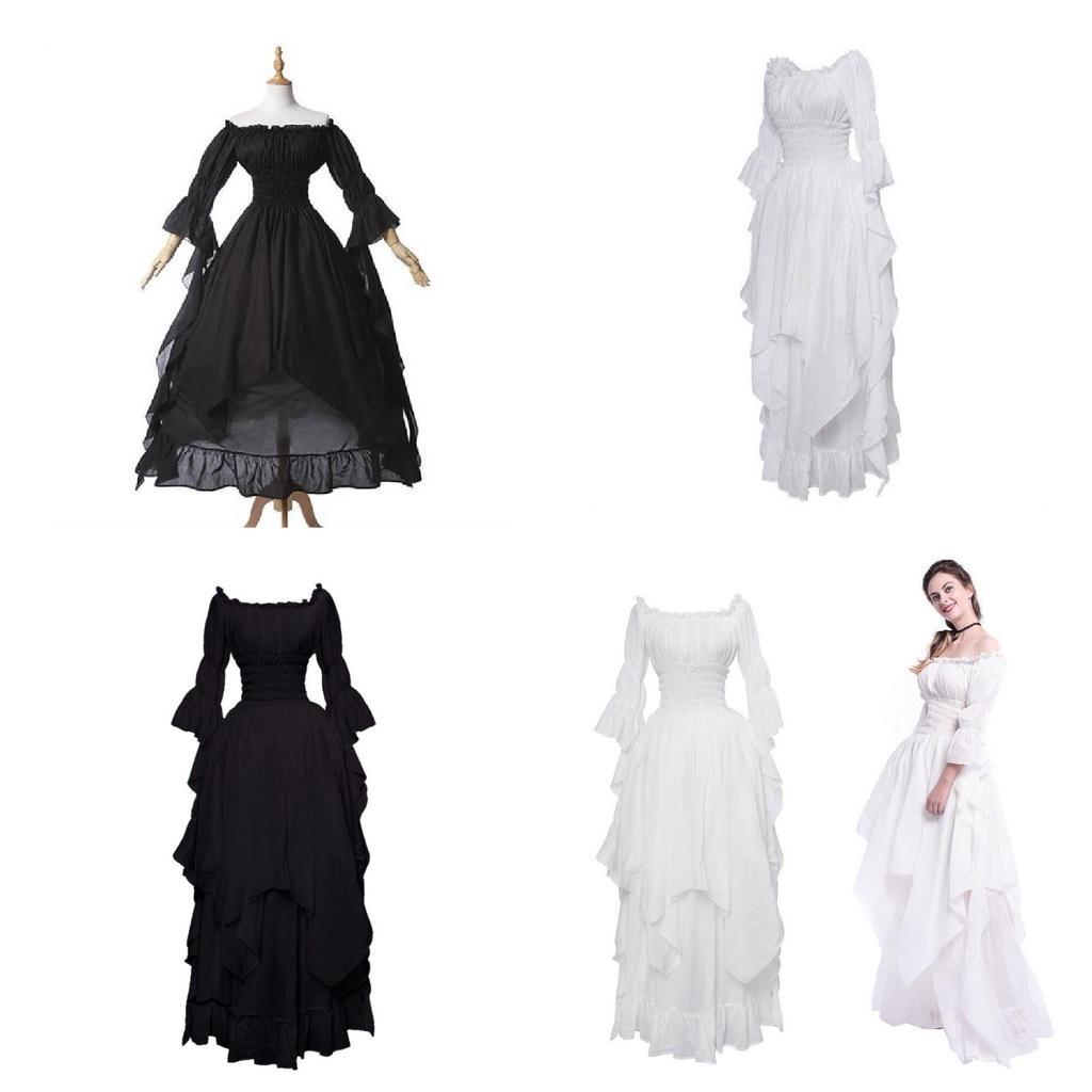 Hs7001 Qita Renaissance Costume With Polyester Fabric Unisex Medieval Halloween Dress For Game Anime Role Play Sizes S-xxl)