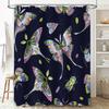 Delightful Butterfly Shower Curtain Colorful Floral Decorative Waterproof Fabric Perfect for Bathroom Renovations