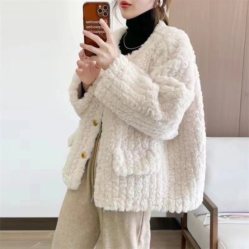 Xiaoxiangfeng утолщенное овечье шерстяное пальто женское осень и зима новый иностранный стиль знаменитый мех интегрированный топ