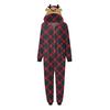 Christmas Family Matching Pajamas Set Elk Snowflake Print Long Sleeve Loungewear Full-Body Jumpsuit for Christmas Holidays And Family Gatherings