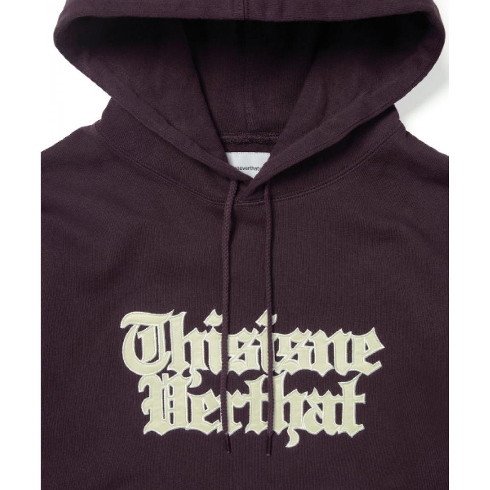 Thisisneverthat Old English Logo Hoodie Wine