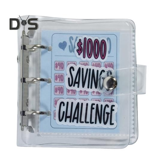 Книга для экономии денег, клейкая пряжка для кошелька, водонепроницаемая, устойчивая к разрывам ПВХ-папка, привлекательный продукт для экономии денег