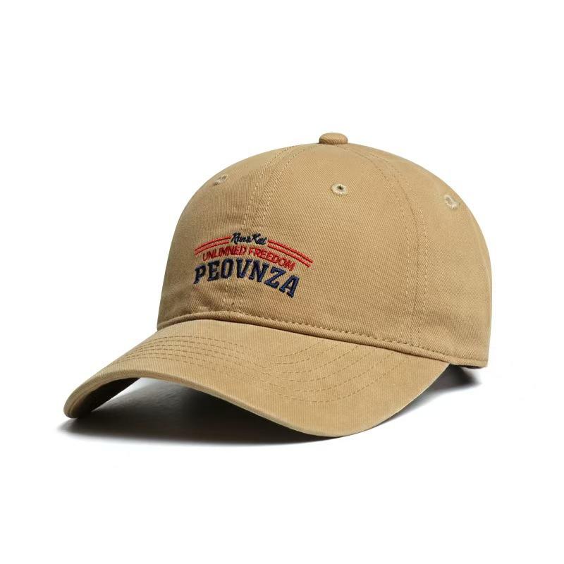 Japanese Casual Versatile Trendy Brand Couple Wide Brim Soft Top Cap Men'S Retro Embroidered Cap Women